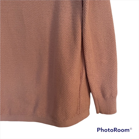 SOLD. Madewell | Wrap waffle knit rose pink sweater - Picture 8 of 10